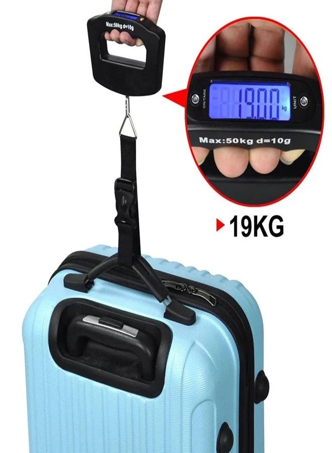 Drumstone (𝐒𝐩𝐞𝐜𝐢𝐚𝐥 𝟏𝟓 𝐘𝐞𝐚𝐫𝐬 𝐖𝐚𝐫𝐫𝐚𝐧𝐭𝐲) Portable Travel Luggage Scale 50kg/10g - Digital Bag Weighing Scale with Backlit Display, Auto Lock, Lightweight & Compact for Travelers - Image 5
